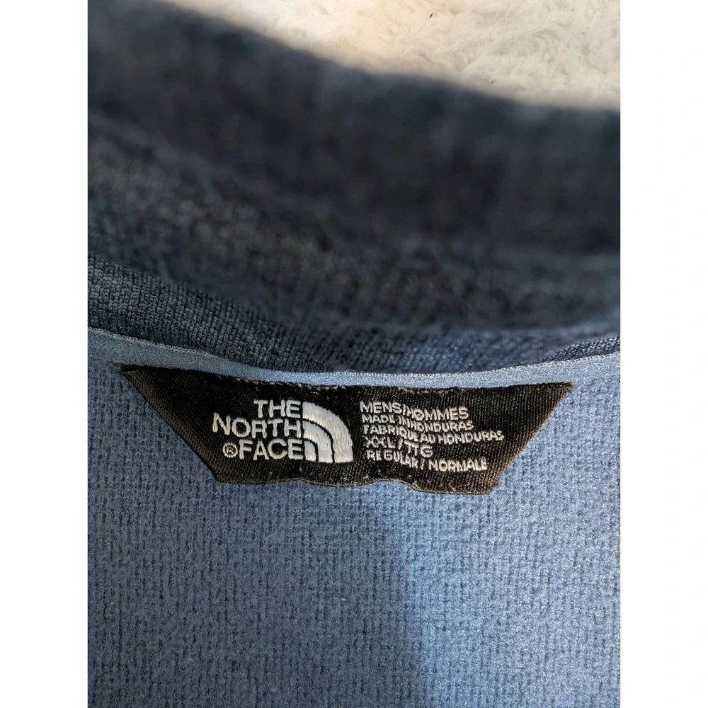 The North‎ Face 1/4 Zip Midweight Pullover Men's 2XL Blue Zip Pocket